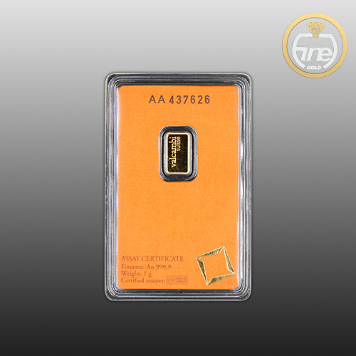 1 GM VALCAMBI SWISS GOLD BAR